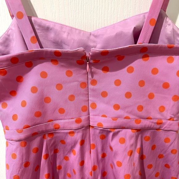 J. Crew Sheath Faille Magenta Polka Dot Dress - Picture 9 of 10